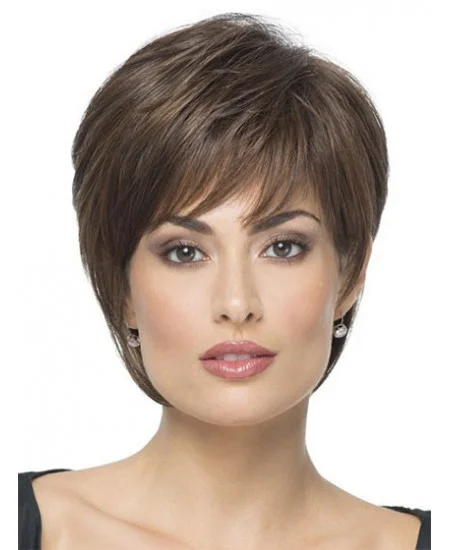 Cheapest Brown Straight Short Synthetic Wigs
