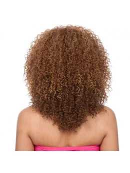 Graceful Auburn Curly Shoulder Length African American Wigs