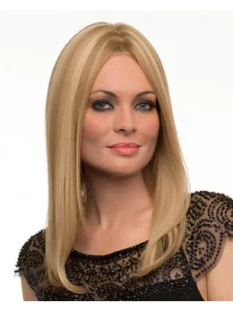 Glamorous Remy Human Hair Blonde Monofilament Long Wigs