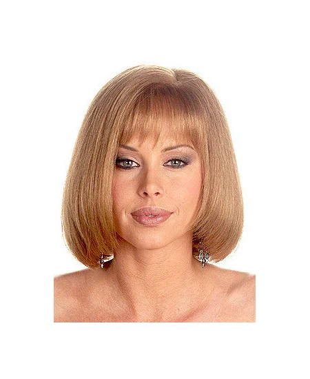 No-fuss Blonde Monofilament Shoulder Length African American Wigs