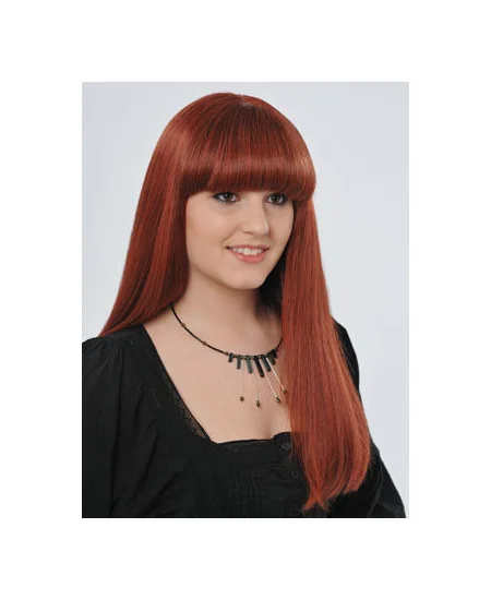 Comfortable Red Straight Long Celebrity Wigs