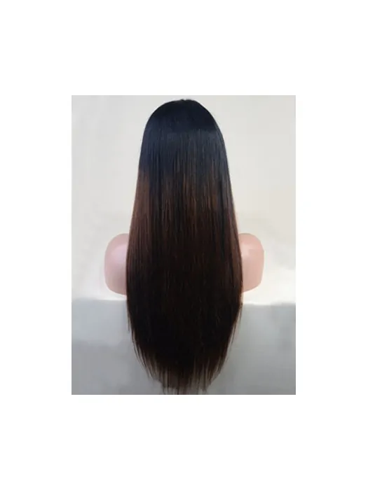 22  inches Straight Ombre Color Full Lace Human Hair Wig