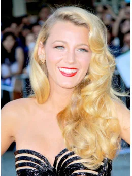 High Quality Blonde Wavy Long Celebrity Wigs