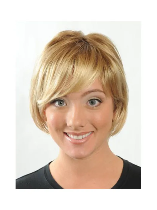 Modern Blonde Straight Short Synthetic Wigs
