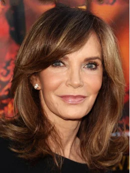 Jaclyn Smith Retro and Modern Combination Mid-length Wavy Layered Lace Front Human Hair Wig