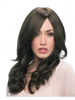Amazing Black Curly Remy Human Hair Long Wigs