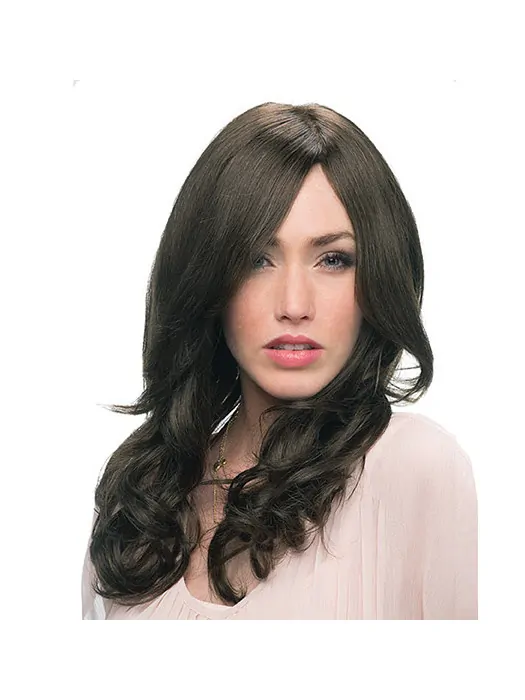 Amazing Black Curly Remy Human Hair Long Wigs