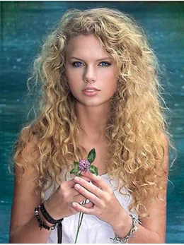 Fabulous Blonde Curly Long Taylor Swift Wigs
