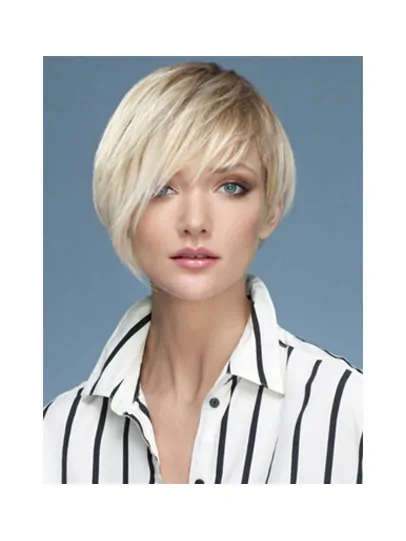 Young Fashion Wonderful Platinum Blonde Short Synthetic Wigs