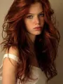 Popular Long Wavy Lace Front Copper Wigs 20  inch