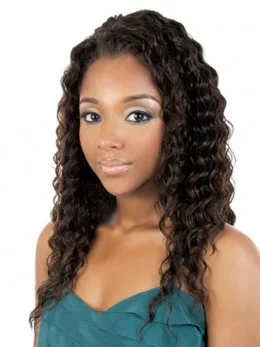 Flexibility Brown Curly Long African American Wigs