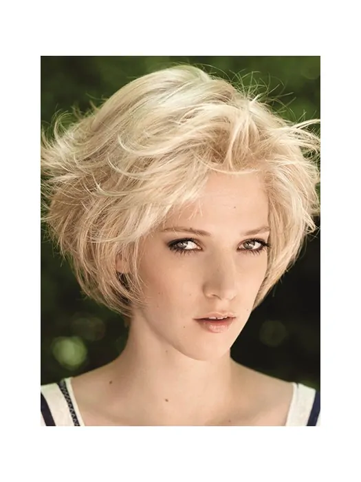 Amazing Blonde Lace Front Chin Length Remy Human Lace Wigs