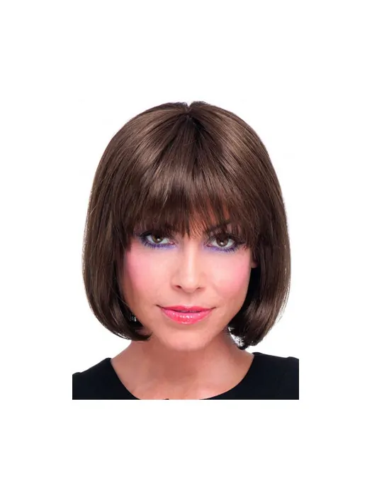 Durable Auburn Lace Front Chin Length Wigs For Cancer
