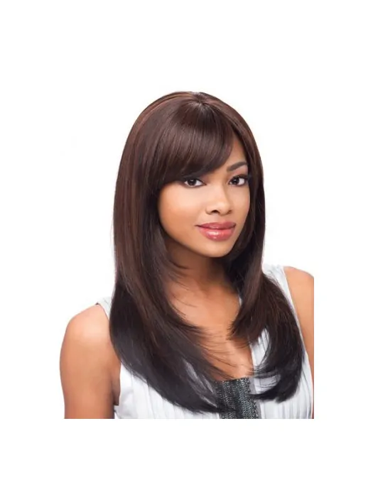 Comfortable Synthetic Auburn Lace Front Long Wigs