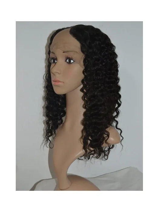 Stylish Black Curly Shoulder Length U Part Wigs