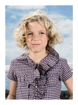 Amazing Blonde Curly Chin Length Kids Wigs
