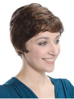 Lace Front Flexibility Layered Wavy Short Wigs