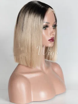 14 inch Chin Length Straight Bobs Ombre Wigs