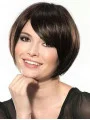 Comfortable Black Lace Front Chin Length Wigs
