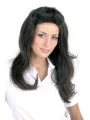 Designed Black Lace Front Remy Human Hair Long Wigs