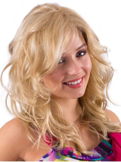 Radiant Blonde Wavy Long Synthetic Wigs