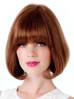 Fashion Auburn Lace Front Chin Length Wigs