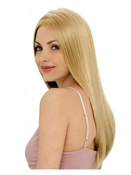 Designed Blonde Monofilament Remy Human Hair Long Wigs