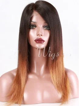 18 inch Long Straight Ombre Wigs Full Lace Wigs