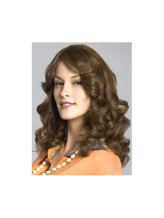 Lace Front Wavy Remy Human Hair Fashionable Long Wigs