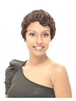 Stylish Brown Straight Short African American Wigs