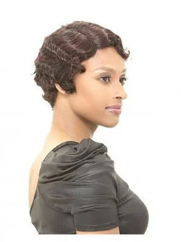Stylish Brown Straight Short African American Wigs