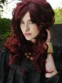 New Arrival Dark Red 18  inches Wavy Lace Front Wigs