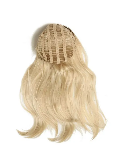 Modern Blonde Wavy Long Human Hair Wigs and Half Wigs