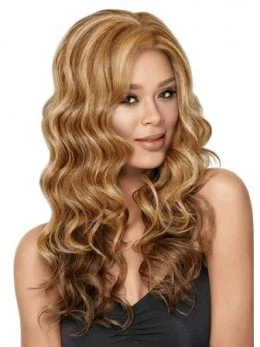 Braw Brown Wavy Long Glueless Lace Front Wigs