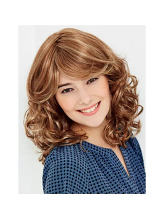 Easy Blonde Wavy Shoulder Length Lace Wigs