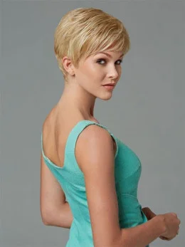 Stylish Blonde Straight Cropped Synthetic Wigs
