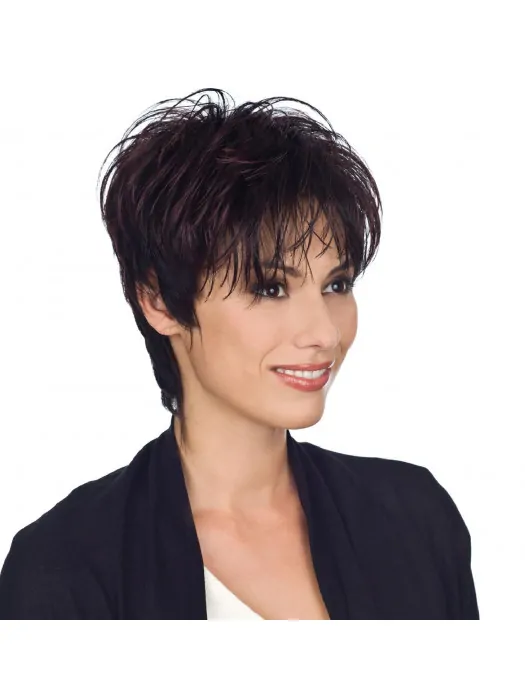 Top Auburn Straight Cropped Synthetic Wigs