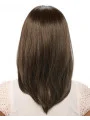 Affordable Brown Straight Shoulder Length Glueless Lace Wigs