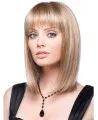 Discount Blonde Straight Shoulder Length Lace Front Wigs