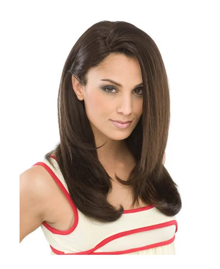 Easeful Brown Straight Long Synthetic Wigs