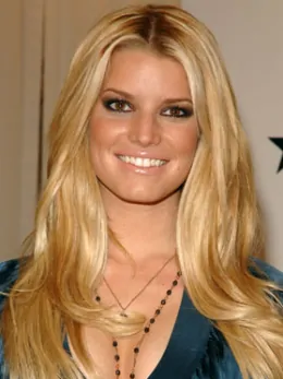 Jessica Simpson Glamorous 100 per Human Remy Hair Lace Front Long Wavy Wig about 20  inches
