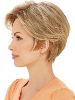 Blonde Monofilament Synthetic Incredible Wigs For Cancer