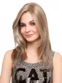 Blonde Monofilament Remy Human Hair Style Long Wigs