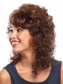 Unique Auburn Curly Shoulder Length Classic Wigs