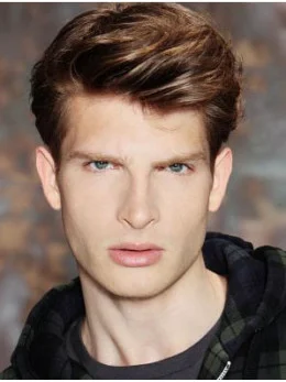 Stylish Brown Straight Cropped Men Wigs