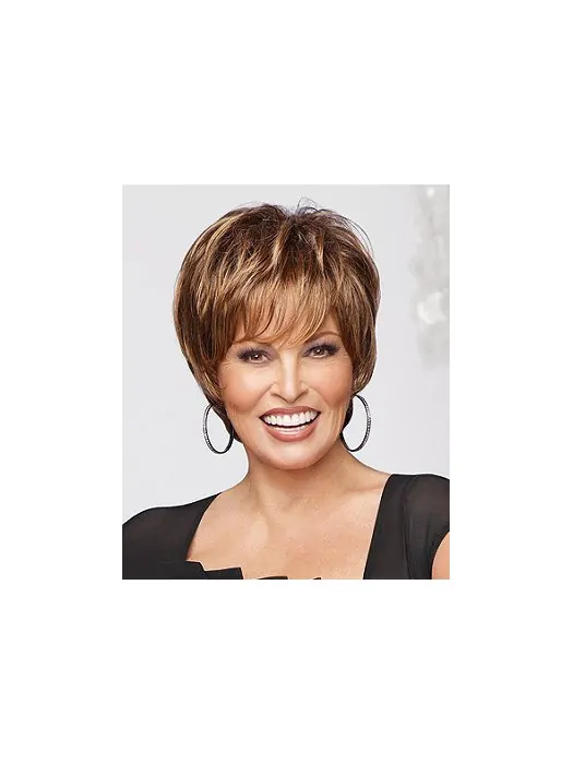 Gorgeous Monofilament Layered Straight Short Wigs