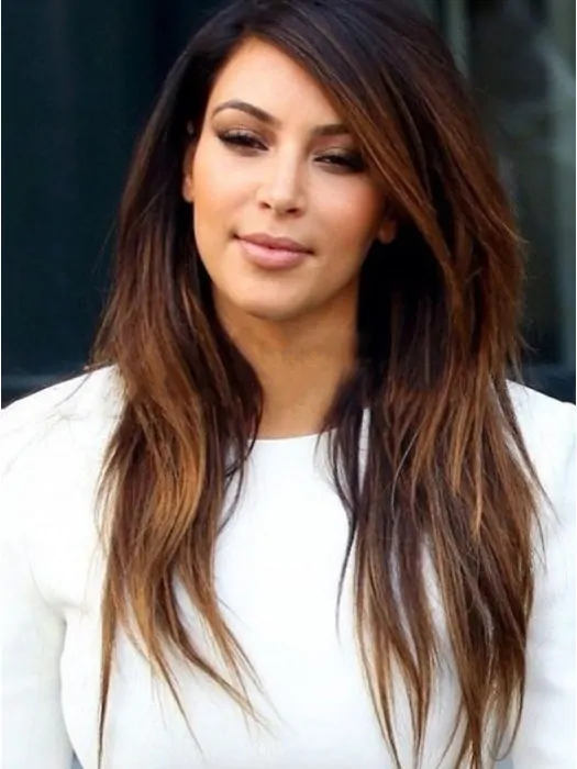 18 inch Long Straight Ombre Two Tone Full Lace Wigs