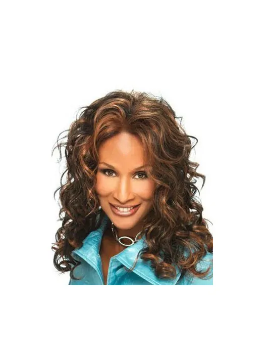 Beverly Johnson Beauty Queen Mid-length Curly Lace Human Hair Wig