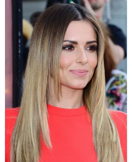 Popular Long Straight Blonde Without Bangs Cheryl Cole Inspired Wigs