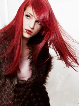 Popular Red Straight 20  inches Capless Human Wigs